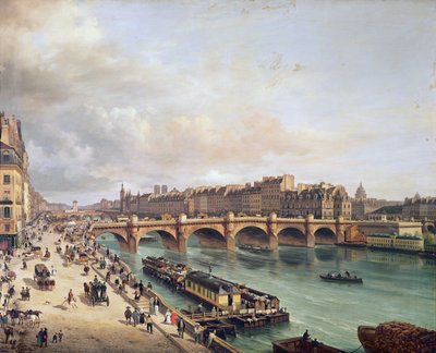 Uitzicht op Pont Neuf, 1832 door Giuseppe Canella